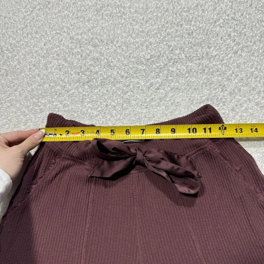 Abercrombie & Fitch Women's Sleepwear Jogger Pants Burgundy Ribbed Pockets Med
